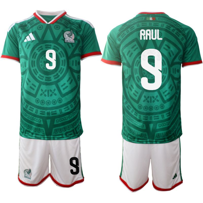 Men 2026 World Cup National Team Mexico home green #9 Soccer Jersey